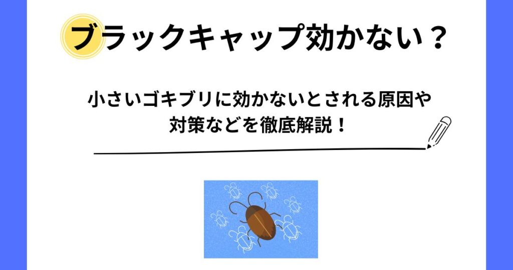 ブラックキャップ 効かない